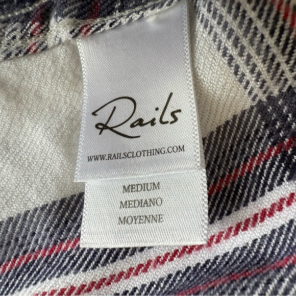 Rails Women's M Medium Hunter Flannel Plaid Long Sleeve Shirt. 1413 - Picture 3 of 4